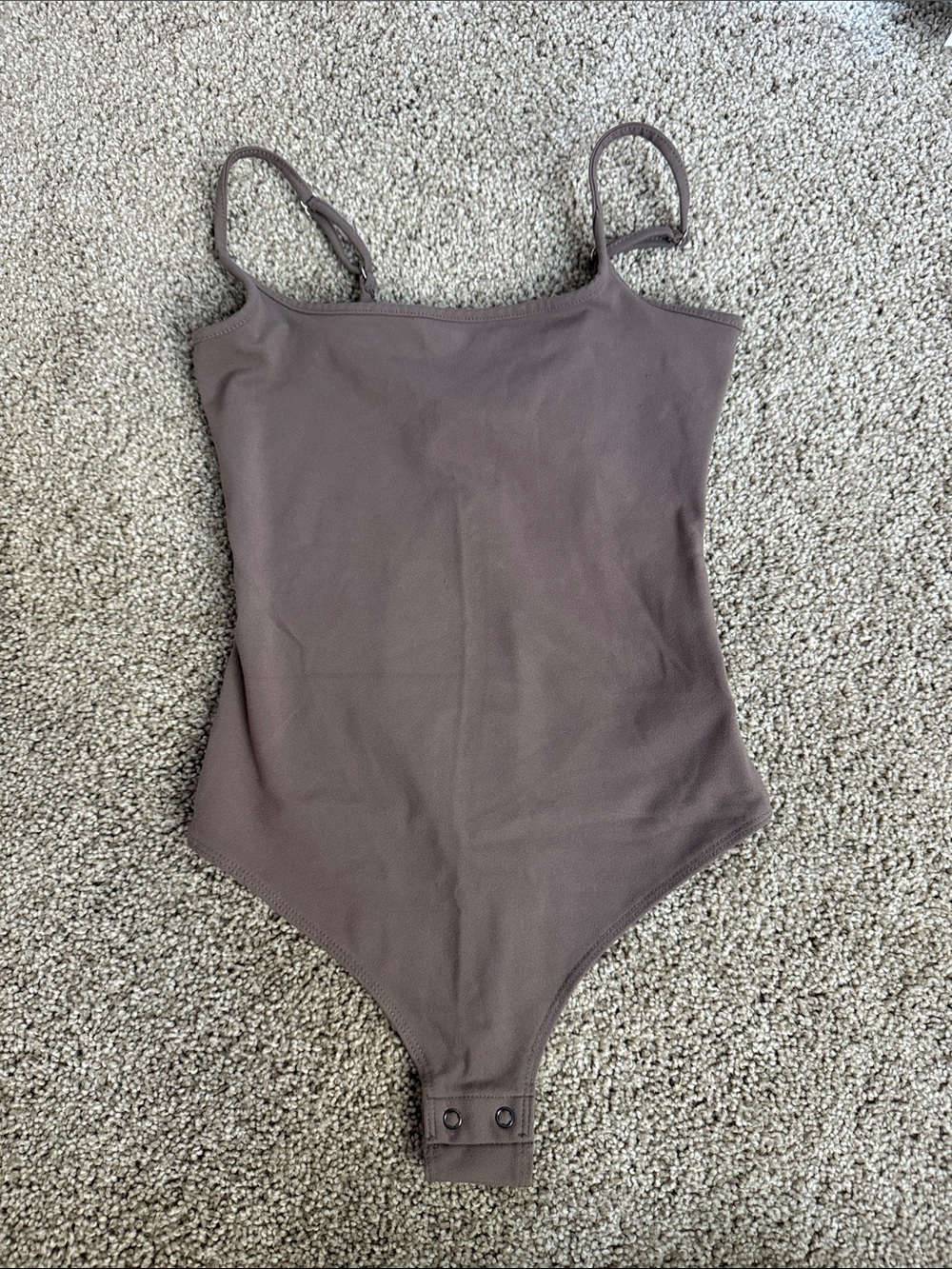 WILD FABLE | Ribbed Scoop Neck Brown Bodysuit